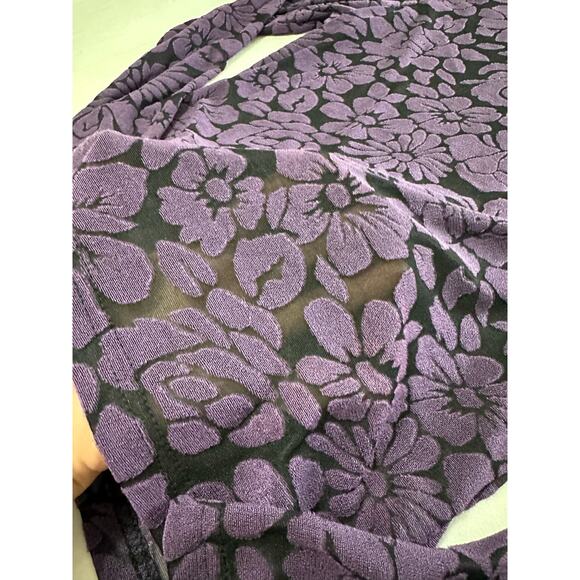Cache Purple Turtle Neck Vintage Top Size 2 - Picture 6 of 6